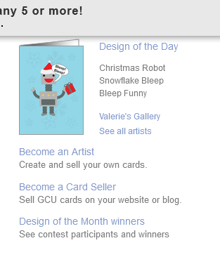 Christmas Robot Snowflake Bleep Bleep Funny Card Design of the Day