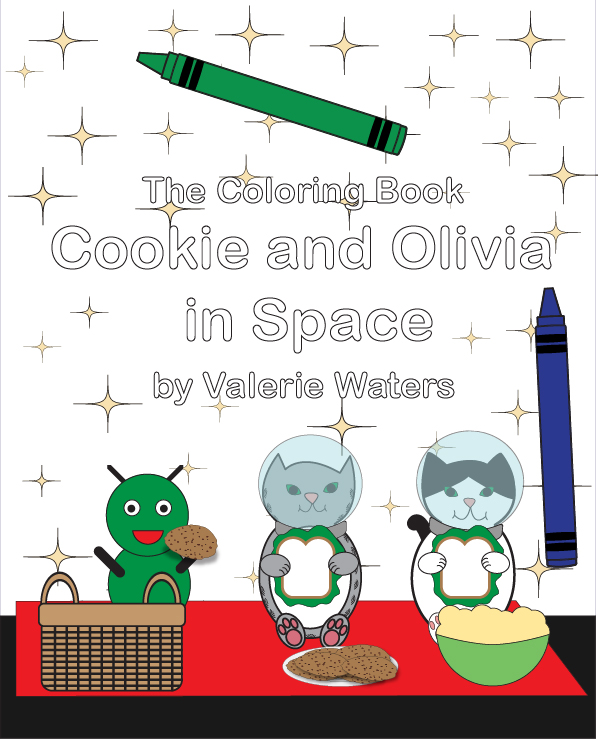 Cover for Cookie and Olivia in Space the Coloring Book