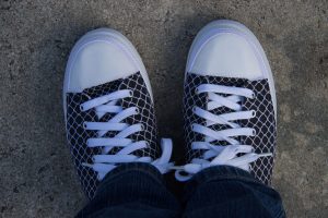 A photograph of my Zipz shoes from Zazzle at Blue Springs State Park