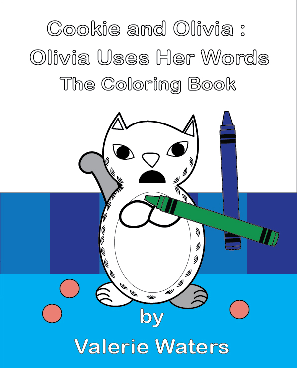 A book cover for Olivia Uses Her Words Coloring Book